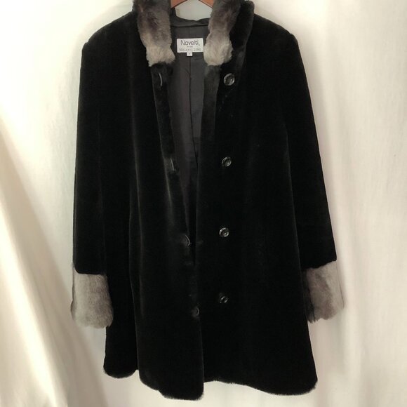 Novelti For Melanie Lyne Faux Fur Cocoon Coat - Picture 2 of 8